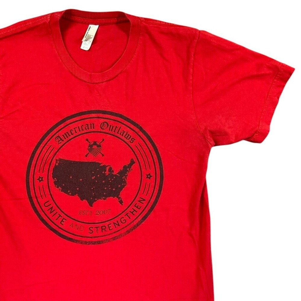 American Outlaws Shirt Unisex S Red Soccer Fan Graphic Tee USMNT USWNT Football